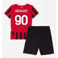 Camiseta AC Milan Tammy Abraham #90 Primera Equipación para niños 2024-25 manga corta (+ pantalones cortos)